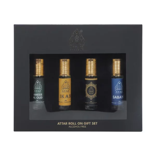 Ayaz Attar Perfume Combo Non-Alcoholic Premium Quality (Floral, Spicy, Woody, Fruity) Extrait De Parfum - 24 ml (For Men & Women)